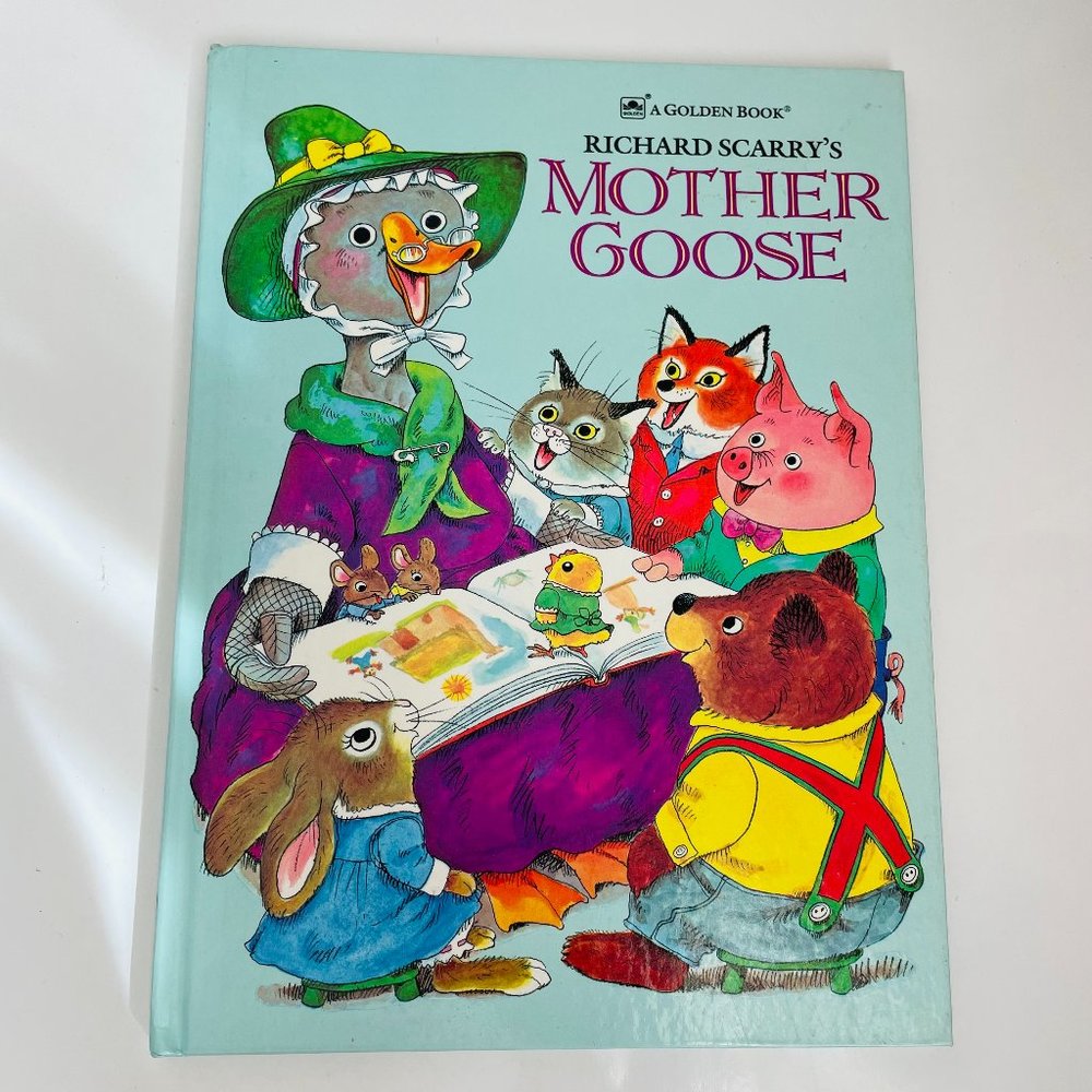 Mother Goose Richard Scarry Golden Hardcover Illustrated Book 1972